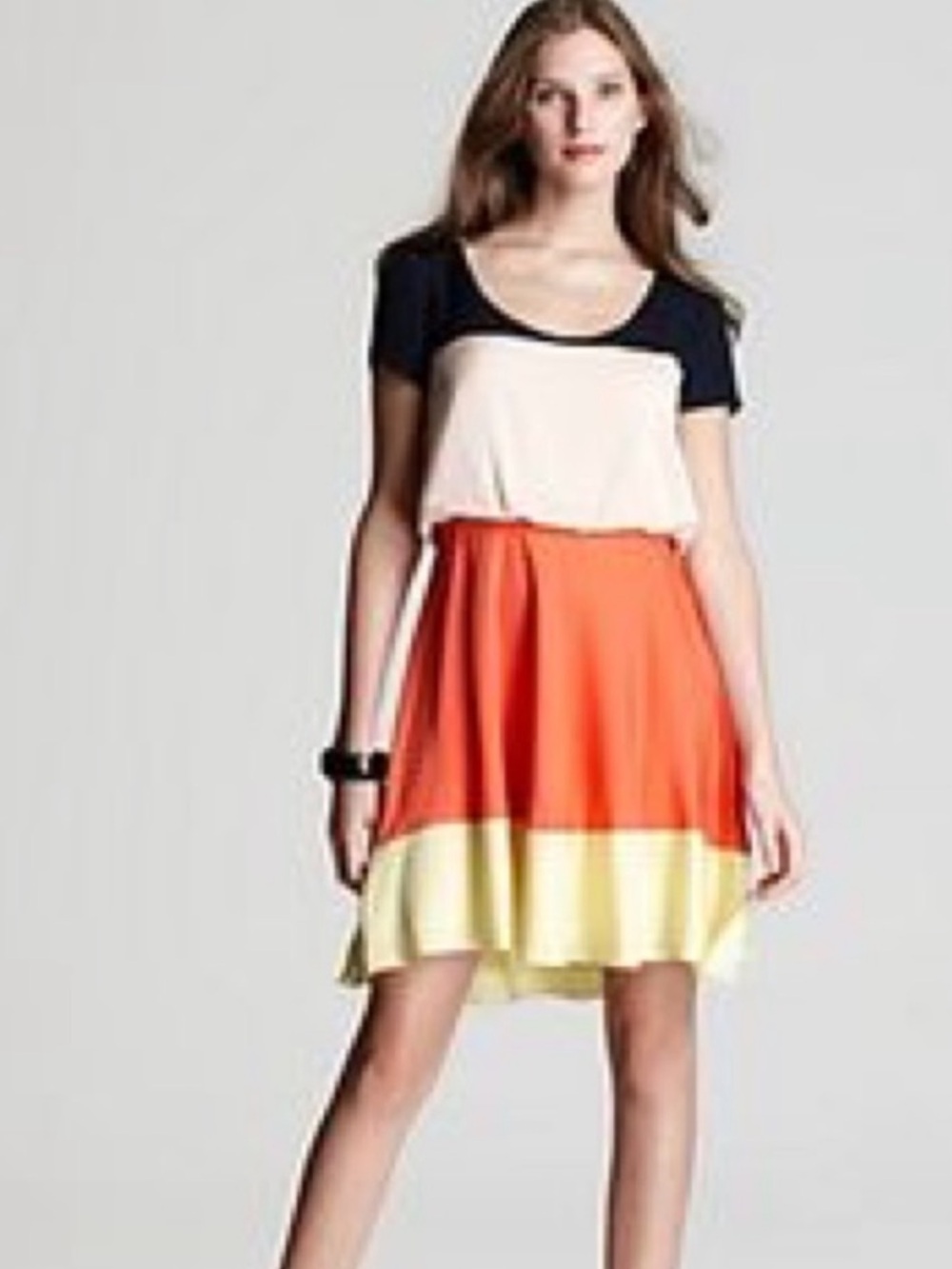 Julie Dillon 100% Silk Colorblock Rainbow Dress. Elegant. Luxurious. Versatile.8